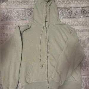 Brandy Melville Green Hoodie Jacket
